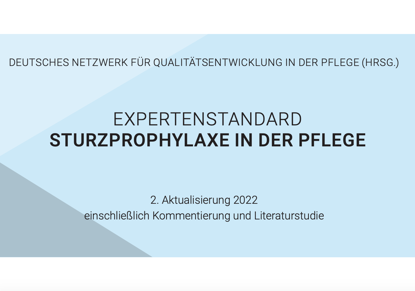 Neuer Expertenstandard Sturzprophylaxe